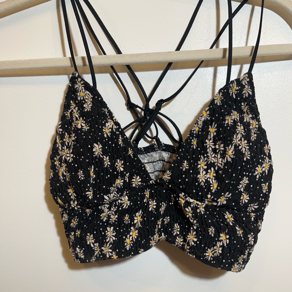 Victoria’s Secret, pink, black and floral printed bralette size small